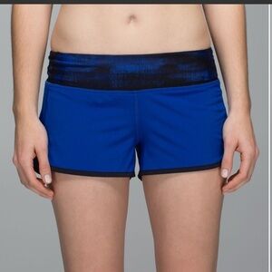 Lululemon Speed Short Size 4 Harbor Blue / Nightsky Harbor Blue Black / Black